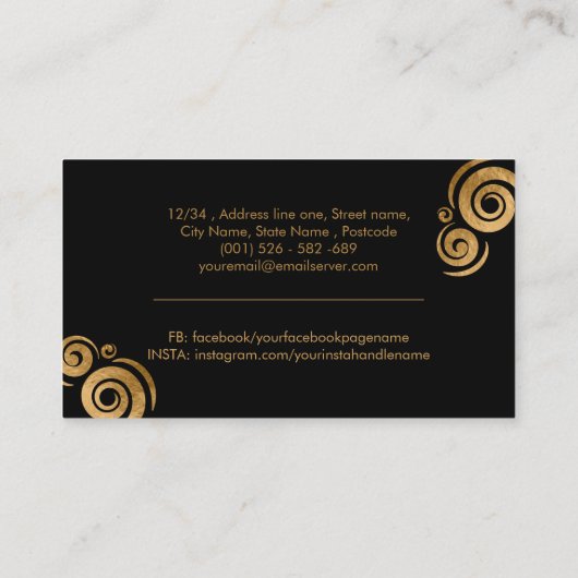 Mooi Afrikaans Amerikaans Vrouw Silhouet Visitekaartje (Achterkant)