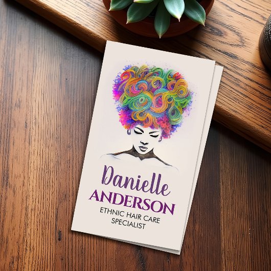 Mooi Afrikaans Amerikaans Vrouw Silhouet Visitekaartje