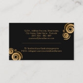 Mooi Afrikaans Amerikaans Vrouw Silhouet Visitekaartje (Achterkant)