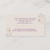 Mooi Afrikaans Amerikaans Vrouw Silhouet Visitekaartje (Achterkant)