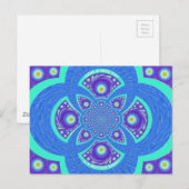 Mooi Afrikaans Blauw Mandala Flora ontwerp Briefkaart (Voorkant / Achterkant)