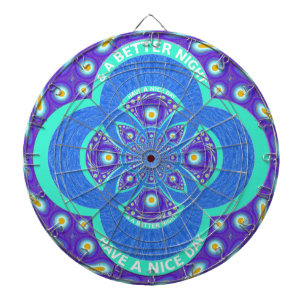Mooi Afrikaans Blauw Mandala Flora ontwerp Dartbord