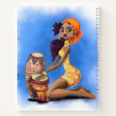 Mooi Afrikaans Drummer Meisje Notitieboek (Achterkant)