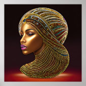 Mooi Afrikaans erfgoed: Zwarte Geschiedenis Kunst Poster (Voorkant)