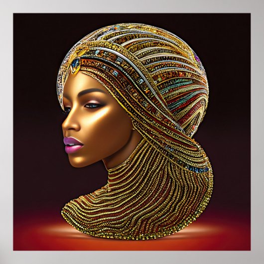 Mooi Afrikaans erfgoed: Zwarte Geschiedenis Kunst Poster (Voorkant)