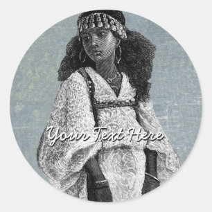 Mooi Afrikaans meisje Ronde Sticker