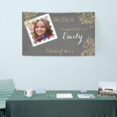 Mooi, Afstuderen, Faux Glitter, Aangepaste foto, Spandoek (Beurs)