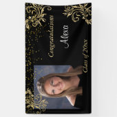 Mooi, Afstuderen, Gouden Glitter, Douanefoto, Spandoek (Verticaal)