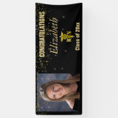 Mooi, Afstuderen, Gouden Glitter, Douanefoto, Spandoek (Verticaal)