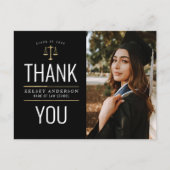 mooi afstuderen van de rechtenschool bedankt briefkaart (Voorkant)