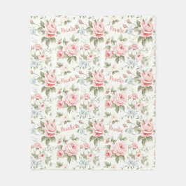 Mooi All Over Pink Rose Naam Deken