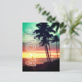 Mooi Aloha Hawaiian Sunset Briefkaart (Staand voorkant)