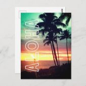 Mooi Aloha Hawaiian Sunset Briefkaart (Voorkant / Achterkant)