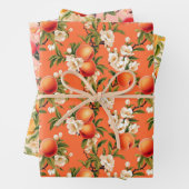 Mooi als een perzik, Peach Fuzz Thema Cadeau Inpakpapier Vel (In situ)