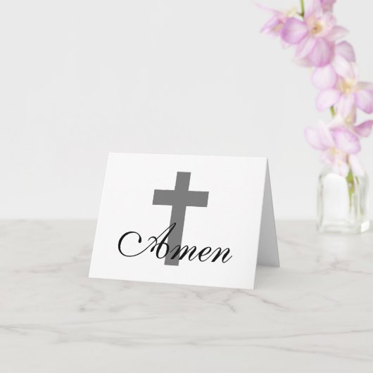 mooi AMEN met KRUIS | Kaart (Orchidee)