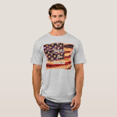 Mooi Amerika, Grijs, Patriottische Mannen T-Shirt (Voorkant volledig)