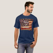 Mooi Amerika, Navy, Patriottische Mannen T-Shirt (Voorkant volledig)