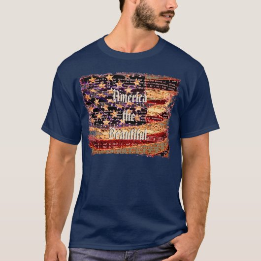 Mooi Amerika, Navy, Patriottische Mannen T-Shirt (Voorkant)