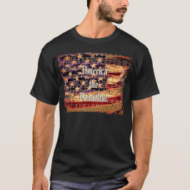 Mooi Amerika, Zwart, Patriottische Mannen T-Shirt