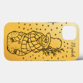 Mooi, amusant, gouden kerstman Case-Mate iPhone case (Achterkant (horizontaal))