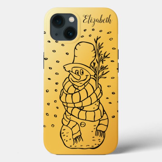 Mooi, amusant, gouden kerstman Case-Mate iPhone case (Achterkant)