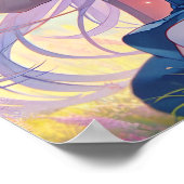 Mooi anime meisje spelen de viool poster (Hoek)