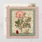 Mooi Antiek Roos Tuin Party  Kaart (Voorkant / Achterkant)