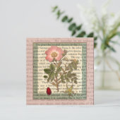 Mooi Antiek Roos Tuin Party  Kaart (Staand voorkant)