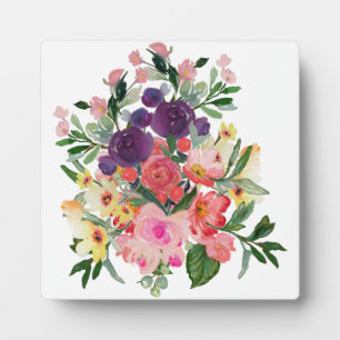 Mooi Aquarel Bloemen   Digitale Kunstschilderij Fotoplaat