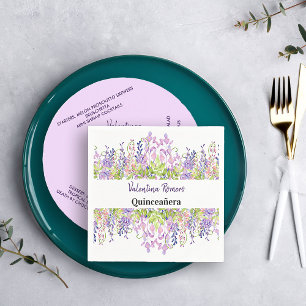 Mooi aquarel bloemmotief Wisteria Bloemen Feest Servet