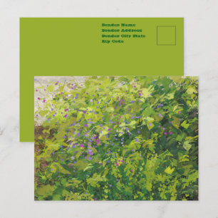 Mooi Aquarel Bloemstruik Grafische Kunst Schilderi Briefkaart