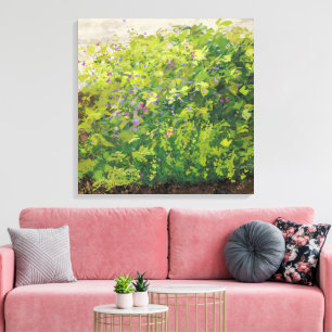 Mooi aquarel bloemstruik grafische kunst schilderi canvas afdruk