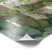 Mooi aquarel schilderij lam witte bloemen   foto afdruk (Hoek)