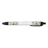 Mooi aquarel wilde bloemen | jouw naam zwarte inkt pen (Bodem)
