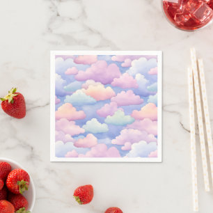 Mooi aquarel wolken servet