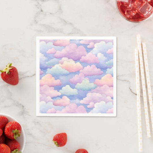 Mooi aquarel wolken servet (Insitu)