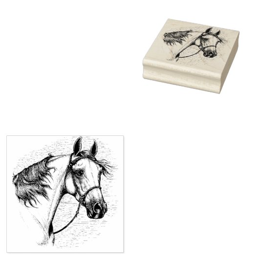 MOOI ARABISCH PAARD, PORTRET VAN HET PAARDENHOOFD RUBBERSTEMPEL (Gestempeld)