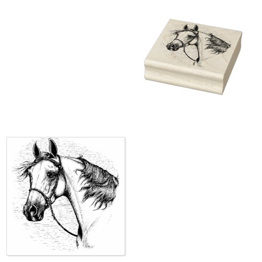 MOOI ARABISCH PAARD, PORTRET VAN HET PAARDENHOOFD RUBBERSTEMPEL (Gestempeld)