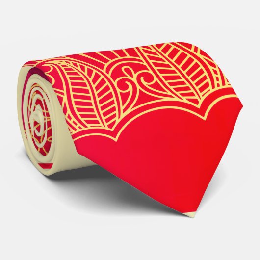 Mooi, art nouveau, art deco, goud, warm roze stropdas (Opgerold)