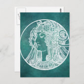 Mooi Art Nouveau-Briefkaart Briefkaart (Voorkant / Achterkant)