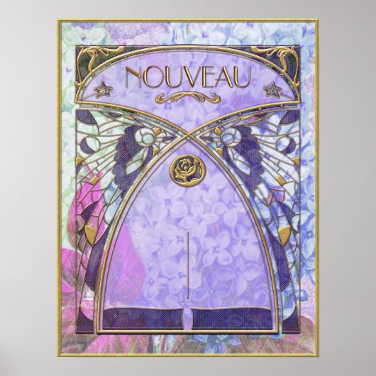 Mooi Art Nouveau-Poster. Poster (Voorkant)