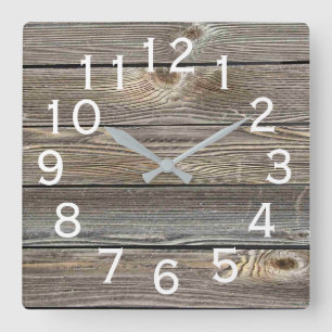 Mooi authentiek uitziend Rustic Barn-hout Vierkante Klok