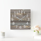 Mooi authentiek uitziend Rustic Barn-hout Vierkante Klok (Huis)