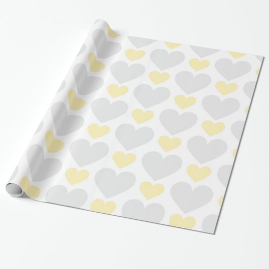 Mooi Baby neutraal hartpatroon Cadeaupapier (Uitgerold)