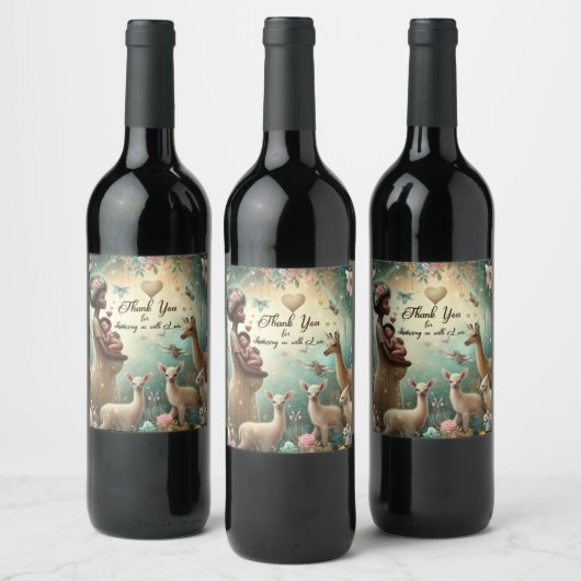 Mooi Baby shower Dank u Wine Label set Wijn Etiket (Flessen)