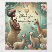 Mooi Baby shower Dank u Wine Label set Wijn Etiket (Enkel label)