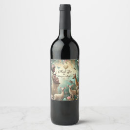 Mooi Baby shower Dank u Wine Label set Wijn Etiket