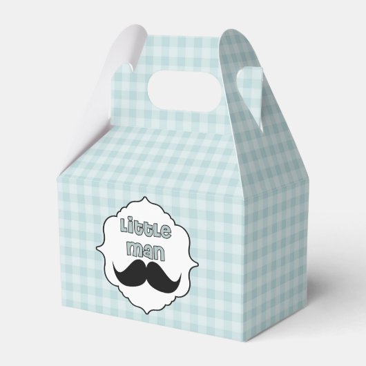 Mooi Baby shower Little Man Mustache Bedankdoosjes (Voorkant Zijde)