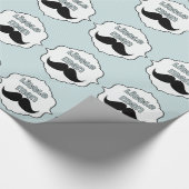 Mooi Baby shower Little Man Mustache Cadeaupapier (Hoek)