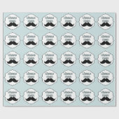 Mooi Baby shower Little Man Mustache Cadeaupapier (Vlak)